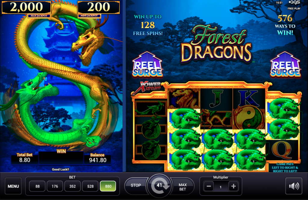 River Dragons slot machine big win